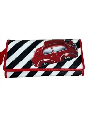 BRACCIALINI wallet car black white red  striped luxury bag